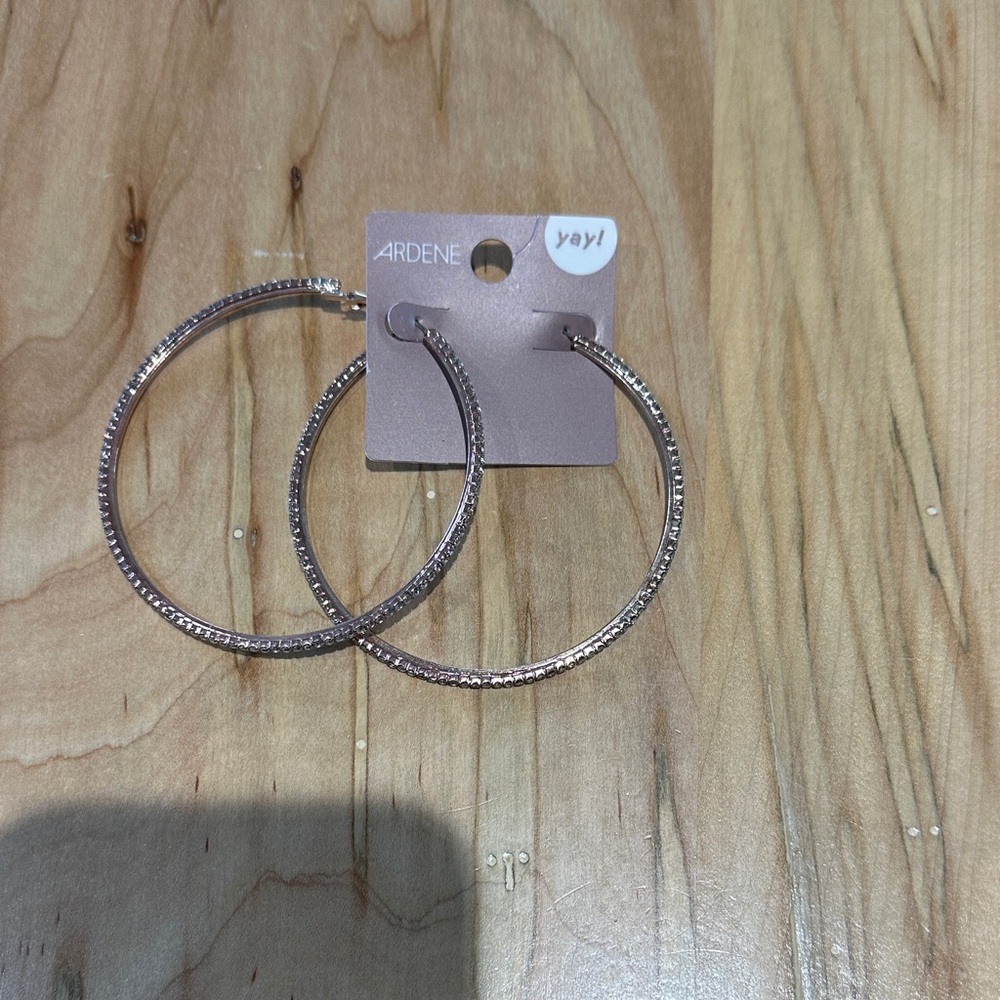 Ardene Textured Gold Hoop Earrings
